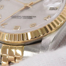 将图像加载到图库查看器中,ROLEX Datejust W31mm Stainless Steel K18YG Ivory Con Pewter Dial68273