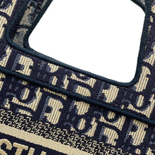 将图像加载到图库查看器中,Dior Oblique Book Tote NavyS5475ZRIW Canvas Size Mini
