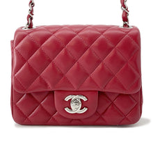 将图像加载到图库查看器中,CHANEL Mini Matelasse Single Chain Shoulder Bag RedA35200 Lambskin
