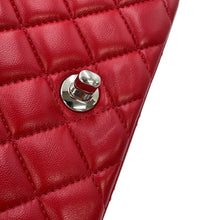 将图像加载到图库查看器中,CHANEL Mini Matelasse Single Chain Shoulder Bag RedA35200 Lambskin