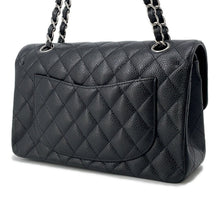 Load image into Gallery viewer, CHANEL Matelasse W-Flap W-Chain Shoulder Bag BlackA01113 Caviar Leather Size 23