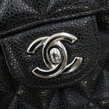 Load image into Gallery viewer, CHANEL Matelasse W-Flap W-Chain Shoulder Bag BlackA01113 Caviar Leather Size 23