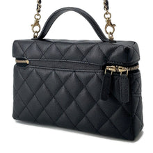 Load image into Gallery viewer, CHANEL Matelasse Vanity Chain Shoulder Bag BlackAP4385 Caviar Leather