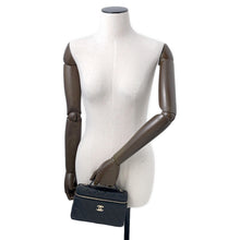 Load image into Gallery viewer, CHANEL Matelasse Vanity Chain Shoulder Bag BlackAP4385 Caviar Leather