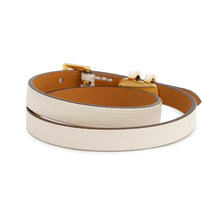 Load image into Gallery viewer, HERMES Pop H Double Tour Leather Bracelet Size T2 Nata Swift Leather