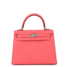 Load image into Gallery viewer, HERMES Kelly Sellier Rose Lipstick Chevre Myzore Goatskin Size 25