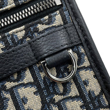 Load image into Gallery viewer, Dior Oblique Jacquard Safari North/South 2-way Tote Bag Navy2ESWS017YKY Canvas Leather Size Mini