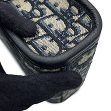 Load image into Gallery viewer, Dior Oblique Jacquard Safari North/South 2-way Tote Bag Navy2ESWS017YKY Canvas Leather Size Mini