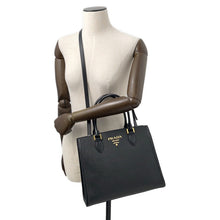 Load image into Gallery viewer, PRADA 2WAY Tote Bag Black1BA227 Saffiano LeatherLeather