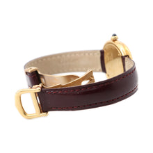 Load image into Gallery viewer, CARTIER Mast Trinity W27mm SV925 Gold Plated Leather White DialW1010744