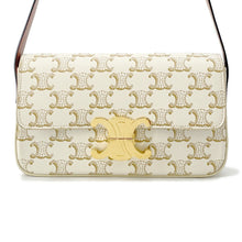 Load image into Gallery viewer, CELINE Claude Triomphe Shoulder Ivory/Brown194142 PVC Leather
