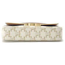 将图像加载到图库查看器中,CELINE Claude Triomphe Shoulder Ivory/Brown194142 PVC Leather