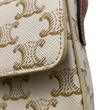 Load image into Gallery viewer, CELINE Claude Triomphe Shoulder Ivory/Brown194142 PVC Leather
