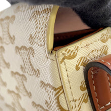 Load image into Gallery viewer, CELINE Claude Triomphe Shoulder Ivory/Brown194142 PVC Leather