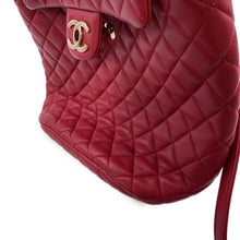 Load image into Gallery viewer, CHANEL Matelasse Chain Backpack RedA91121 Lambskin