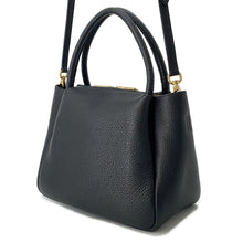将图像加载到图库查看器中,PRADA Vitello Dino 2WAY Handbag Black1BC145 Leather