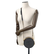 Load image into Gallery viewer, CHANEL As Earth Round Chain Bag BlackA91946 Leather