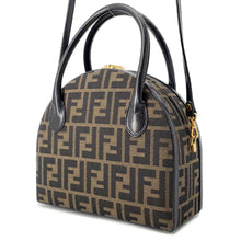 将图像加载到图库查看器中,FENDI Zucca 2-way Bag Khaki Canvas Leather