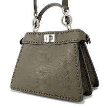 Load image into Gallery viewer, FENDI Peekaboo Selleria I see you Khaki8BN335 Leather Size Petit