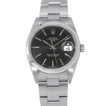 Load image into Gallery viewer, ROLEX Oyster Perpetual Date W34mm Stainless Steel Black Dial15200