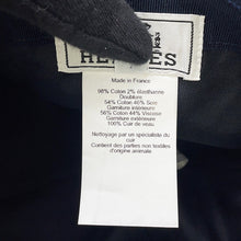 Load image into Gallery viewer, HERMES Cap "Riley Duo" Size 58 Marine/KhakiH242081N Corduroy