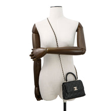 Load image into Gallery viewer, CHANEL Matelasse Coco Handle 2WAYHandbag BlackAP4244 Caviar Leather Size Mini mini