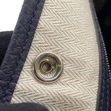 将图像加载到图库查看器中,HERMES Garden Party Blue Nuit Negonda Leather Size TPM