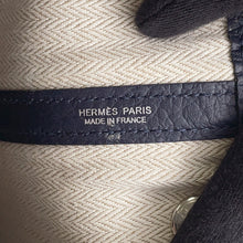 将图像加载到图库查看器中,HERMES Garden Party Blue Nuit Negonda Leather Size TPM