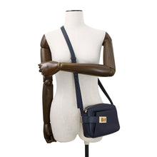 将图像加载到图库查看器中,Ferragamo Shoulder Bag Camera Bag Gancini Midnight Blue216292 Leather