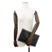 Load image into Gallery viewer, Valentino Garavani Rock Studded Clutch Bag BlackUW2P0269VSH Leather