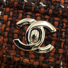 Load image into Gallery viewer, CHANEL Matelasse Top Handle Chain Shoulder Bag BrownAS2431 Tweed