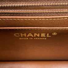 Load image into Gallery viewer, CHANEL Matelasse Top Handle Chain Shoulder Bag BrownAS2431 Tweed