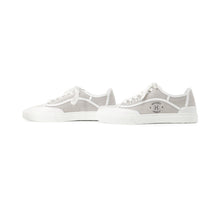 将图像加载到图库查看器中,HERMES Get Sneakers Gray/White Leather Canvas Size 40.5