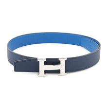 Load image into Gallery viewer, HERMES Constance belt buckle and leather belt Size 85 Blue Saphir/Blue France Epsom