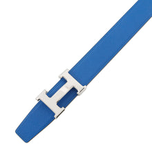 Load image into Gallery viewer, HERMES Constance belt buckle and leather belt Size 85 Blue Saphir/Blue France Epsom