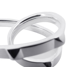 将图像加载到图库查看器中,HERMES Crew de H Double Finger Ring Size 52/#12H125631B SV925