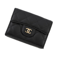 Load image into Gallery viewer, CHANEL Matelasse Classic Small Flap Wallet BlackAP0230 Lambskin