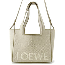 将图像加载到图库查看器中,LOEWE font tote EcruALF1B61X11 Jacquard Size Medium