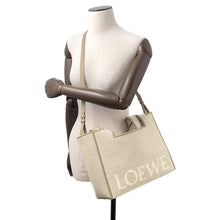 将图像加载到图库查看器中,LOEWE font tote EcruALF1B61X11 Jacquard Size Medium