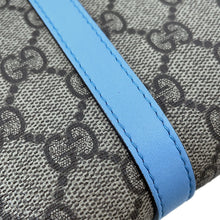 将图像加载到图库查看器中,GUCCI Children's Tote Bag Beige/Light Blue/Brown297557 GG Supreme Leather