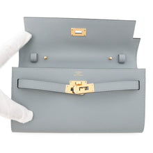 将图像加载到图库查看器中,HERMES Kelly wallet long to go Green Pantan Epsom