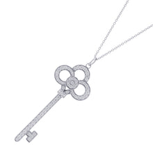 将图像加载到图库查看器中,TIFFANY&Co. Crown Key Necklace Full Pavé Size LargeGRP11583 Pt950