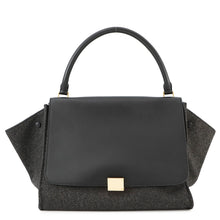Load image into Gallery viewer, CELINE Trapeze Black Felt Leather