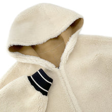 Load image into Gallery viewer, Dior Reversible Hooded Mouton Jacket Size 34 Camel248C85AL815 Lambskin100% Wool 94% Nylon5% Polyurethane1%