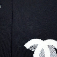 将图像加载到图库查看器中,CHANEL Logo Print Knitted Fabric Skirt Size 36 BlackP70693 Cotton100% Sequins