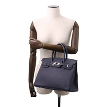将图像加载到图库查看器中,HERMES Birkin Blue Nuit Togo Leather Size 30