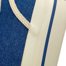 将图像加载到图库查看器中,JIMMY CHOO FENIX Sneakers Blue/Ivory Canvas Rubber Size 35