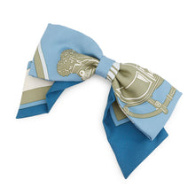 Load image into Gallery viewer, HERMES Grenelle EX-LIBRIS Barrette Blue Shiklad Metal Silk100%