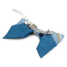 Load image into Gallery viewer, HERMES Grenelle EX-LIBRIS Barrette Blue Shiklad Metal Silk100%