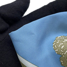 Load image into Gallery viewer, HERMES Grenelle EX-LIBRIS Barrette Blue Shiklad Metal Silk100%